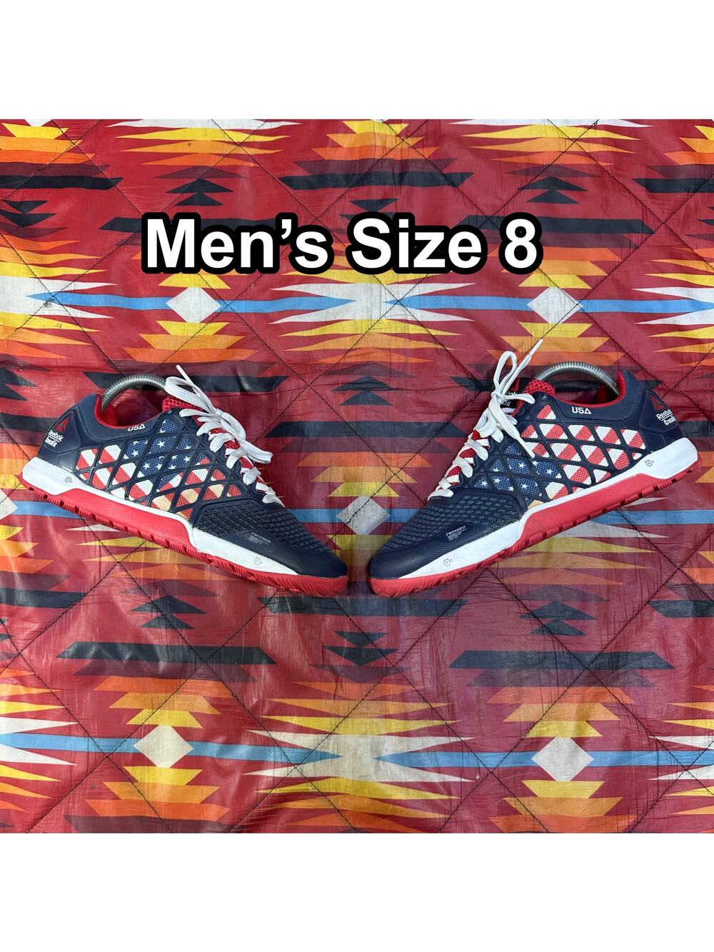 Reebok Crossfit CF74 American Flag USA Sneakers Mens Size 8 M48466